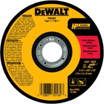 DEWALT Type 1 & 27 High Performance Thin Cutting Wheel, DW8062