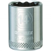 DEWALT 12-Point 3/8 IN Drive Socket, DWMT74519OSP, 14 mm
