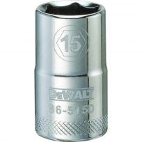 DEWALT 6-Point 1/2 IN Drive Socket, DWMT86515OSP, 15 mm