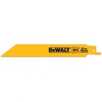DEWALT Straight Back Bi-Metal Reciprocating Blade,6 IN, 24 TPI, 2-Pack, DW4813-2