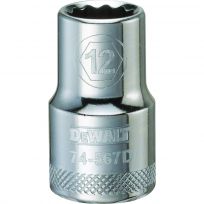 DEWALT 12-Point 1/2 IN Drive Socket, DWMT74567OSP, 12 mm