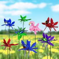 Exhart WindyWings Whirligigs Stake, 7 IN, Assorted Colors, 50607
