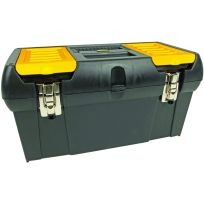 Stanley Metal Latch Tool Box with Tote Tray, 19 IN, STST19005