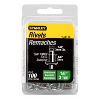 Stanley Aluminum Rivets, 1/8 IN X 1/8 IN, 100-Pack, PAA42-1B