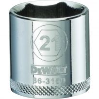 DEWALT 6-Point 3/8 IN Drive Socket, DWMT86316OSP, 21 mm