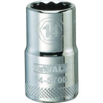 DEWALT 12-Point 1/2 IN Drive Socket, DWMT74570OSP, 14 mm