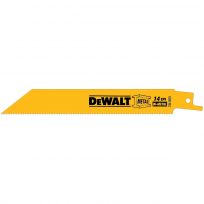 DEWALT Straight Back Bi-Metal Reciprocating Blade, 6 IN 14 TPI, 2-Pack, DW4808-2