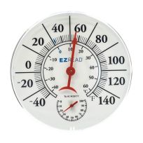 EZRead 8 IN White Dial Thermometer with Hygrometer, 840-0209