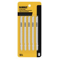 DEWALT Fast Clean Wood Jig Saw Blades, 6 TPI, 5-Pack, DW3753-5