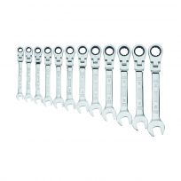 DEWALT Flex Head Ratcheting Metric Wrench Set, 12-Piece, DWMT19229