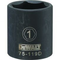 DEWALT 6-Point 1/2 Drive Standard Impact Socket, DWMT75119OSP, 1 IN