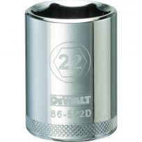 DEWALT 6-Point 1/2 IN Drive Socket, DWMT86522OSP, 22 mm
