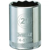 DEWALT 12-Point 1/2 IN Drive Socket, DWMT74578OSP, 21 mm