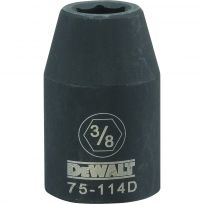 DEWALT 6-Point 1/2 Drive Standard Impact Socket, DWMT75114OSP, 3/8 IN