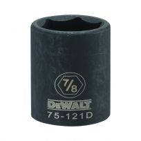 DEWALT 6-Point 1/2 Drive Standard Impact Socket, DWMT75121OSP, 7/8 IN