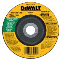 DEWALT Concrete / Masonry Grinding Wheel, 4-1/2 x 1/4 7/8 IN, DW4524
