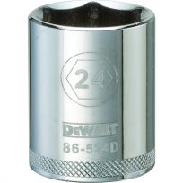 DEWALT 6-Point 1/2 IN Drive Socket, DWMT86524OSP, 24 mm