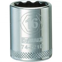DEWALT 12-Point 3/8 IN Drive Socket, DWMT74521OSP, 16 mm