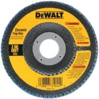 DEWALT 60 Grit Zirconia Flap Disc, 4 IN x 5/ 8 IN, DW8302