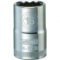 DEWALT 12-Point 1/2 IN Drive Socket, DWMT74573OSP, 16 mm