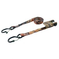 Erickson Camo Ratcheting Tie-Downs with Cap Lock Hooks, 1,500 LB, 2-Pack, 35612, 1 IN x 8 FT