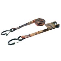 Erickson Camo Ratcheting Tie-Downs with Cap Lock, 1,500 LB, 2-Pack, 35613, 1 IN x 10 FT