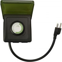 Woods Outdoor Mechanical Heavy Duty 24-Hour Timer, 2 Grounded Outlets, Black, 50012WD