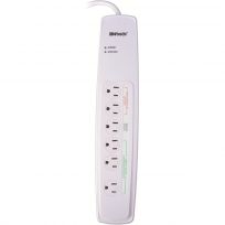 Woods 6-Outlet Energy Saving Surge Strip, White, 41496
