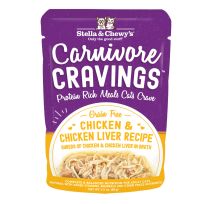 Stella & Chewy's Cat Carnivore Cravings Chicken & Chicken Liver Recipe, CAT-CC-CCL-2.8, 2.8 OZ Pouch