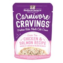 Stella & Chewy's Cat Carnivore Cravings Chicken & Salmon Recipe, CAT-CC-CS-2.8, 2.8 OZ Pouch