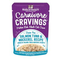 Stella & Chewy's Cat Carnivore Cravings Salmon, Tuna & Mackerel Recipe, CAT-CC-STNMK-2.8, 2.8 OZ Pouch