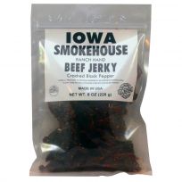 Iowa Smokehouse Ranch Hand Beef Jerky Cracked Black Pepper, IS-RH8JP, 8 OZ