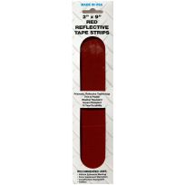 SMV Industries Strip Reflective Tape, Red, 2 IN x 9 IN, 4-Pack, 2RS4PK