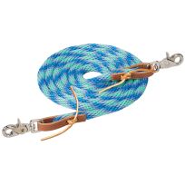 WEAVER LEATHER™ Poly Roper Reins, 35-2027-Q15, Mint / Lavender / French Blue, 3/8 IN x 8 FT