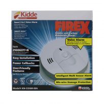 Kidde Hardwire Combination Smoke Alarm / Carbon Monoxide Alarm with Verbal Warning, 120V AC/DC, 21006377-N