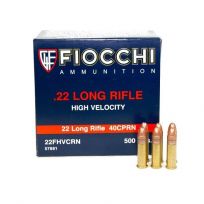 Fiocchi 22LR 40 copper plated Round nose, 500-Rounds, 22FHVCRN