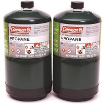 Coleman Propane Fuel Pressurized Cylinder, Disposable, 2-Pack, 332423, 16.4 OZ