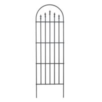 Panacea French Arch Trellis with Finials, 80 IN, 89643, Black