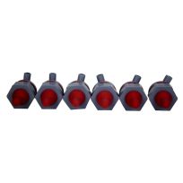 Ideal Lamb Teat Rubber 6-Pack, Red, FW1209A
