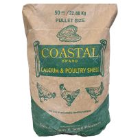 Coastal Brand Calcium & Poultry Shell, F2010, 50 LB Bag