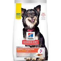Hill's Science Diet Perfect Digestion Small Bites Chicken, Brown Rice & Whole Oats Recipe Dry Dog Food, Adult 1-6, 605816, 3.5 LB Bag