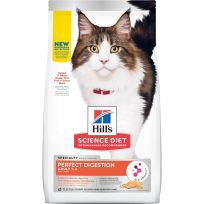 Hill's Science Diet Adult 1-6 Perfect Digestion Salmon, Brown Rice & Whole Oats Recipe Dry Cat Food, 605831, 3.5 LB Bag