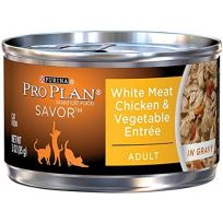 PURINA PRO PLAN High Protein Cat Food Gravy, White Meat Chicken and Vegetable Entr~e, 3 OZ Can