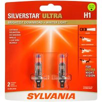 Sylvania H1 Silverstar Ultra Headlights Bulbs, 2-Pack, H1SU-BP2