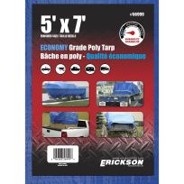 Erickson Economy Grade Poly Tarp, Blue, 56999, 5 FT x 7 FT