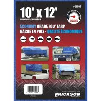 Erickson Economy Grade Poly Tarp, Blue, 57006, 10 FT x 12 FT