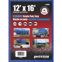 Erickson Economy Grade Poly Tarp, Blue, 57007, 12 FT x 16 FT