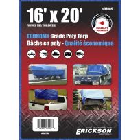 Erickson Economy Grade Poly Tarp, Blue, 57009, 16 FT x 20 FT