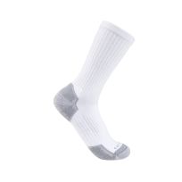 Carhartt Lightweight Cotton Blend Crew Sock, 3-Pack, SC6203, White, Large