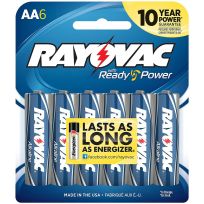 RAYOVAC® Ready Power Alkaline Batteries, 6-Pack, 815-6K, AA